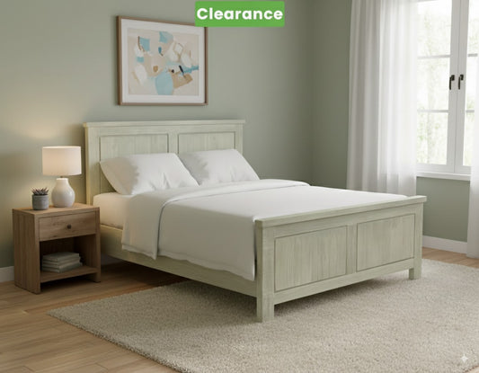 Signature Bed Frame + Fiona Plush Mattress : Queen -Floor Model