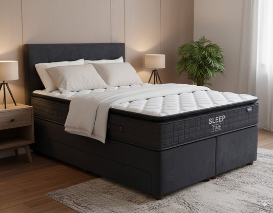 NZ Made SleepVault Storage Bed + SleepTime Medium Mattress