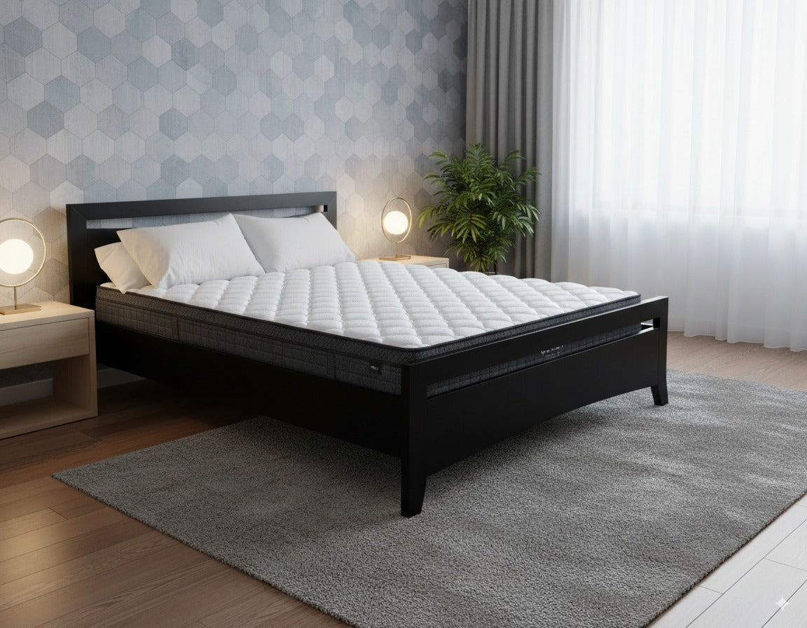 Henley Bed Frame Black + SleepTime Ultra Mattress Queen