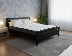 Henley Bed Frame Black + SleepTime Medium Mattress Queen
