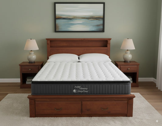 Serena Bed Frame + SleepTime Pocket Pillowtop Mattress