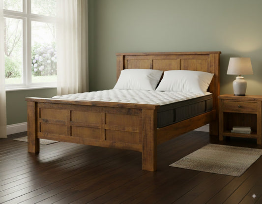 Oakwood Bed Frame +SleepTime Pocket Pillowtop Mattress