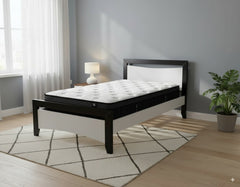 Maverick Bed Frame (Black/White) + Sleepmax PP Pro Mattress