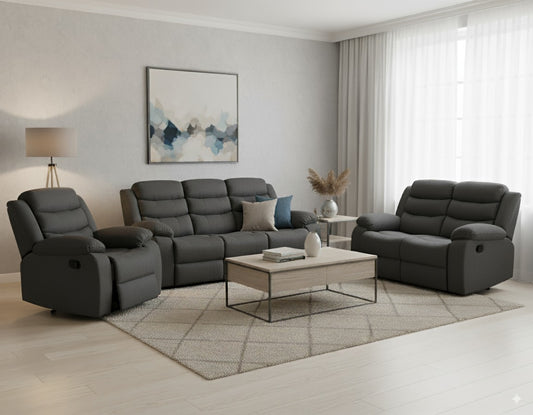 Lush Recliner Suite Collection Linen Dark Grey- Pre-Order
