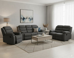 Lush Recliner Suite Collection Linen Dark Grey- Pre-Order