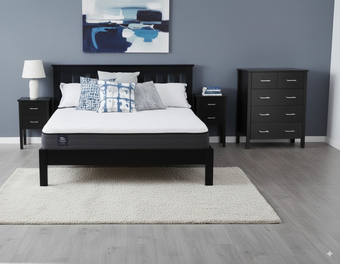 NestHeaven 5 Pcs Bedroom Suite Black