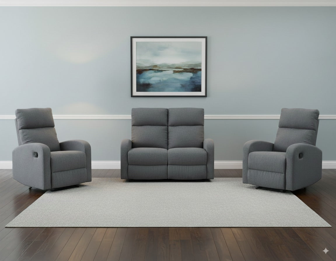 SupreCoz 2RR + R + R Recliner Suite Linen Fabric