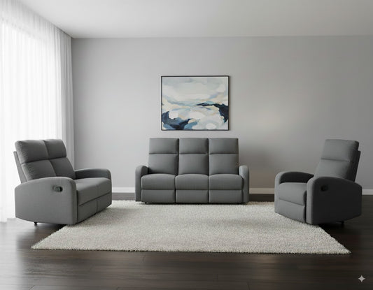 SupreCoz 3RR + 2RR + R Recliner Suite Linen Fabric