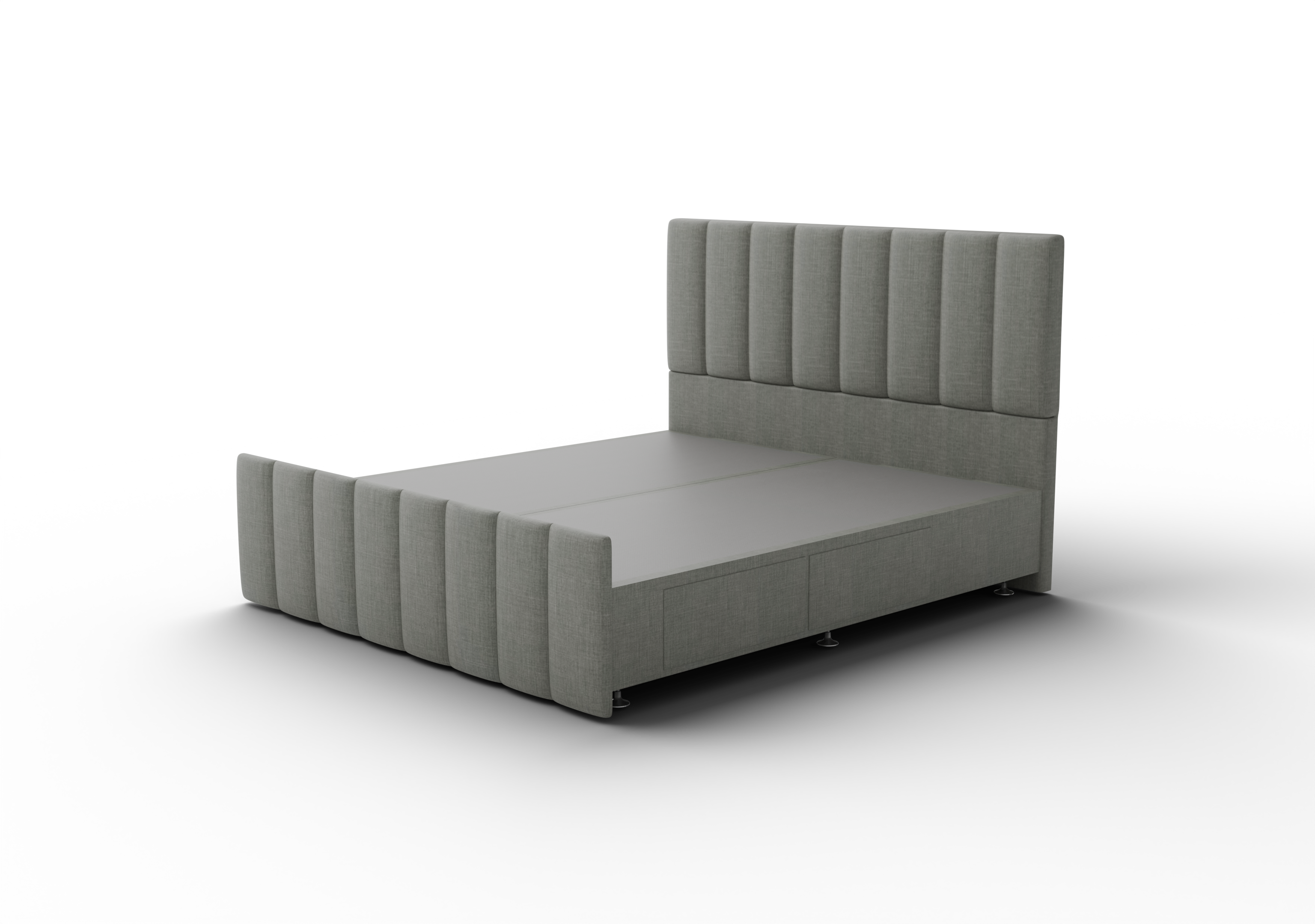 NZ Made Wave Bed Frame With Drawers