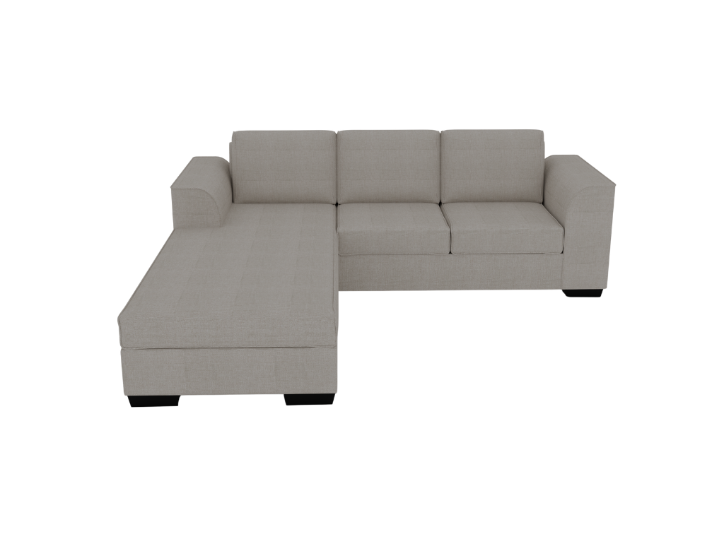 NZ Made  Harbor 3 Seater with Chaise Corner Sofa-Ramsey Biscuit