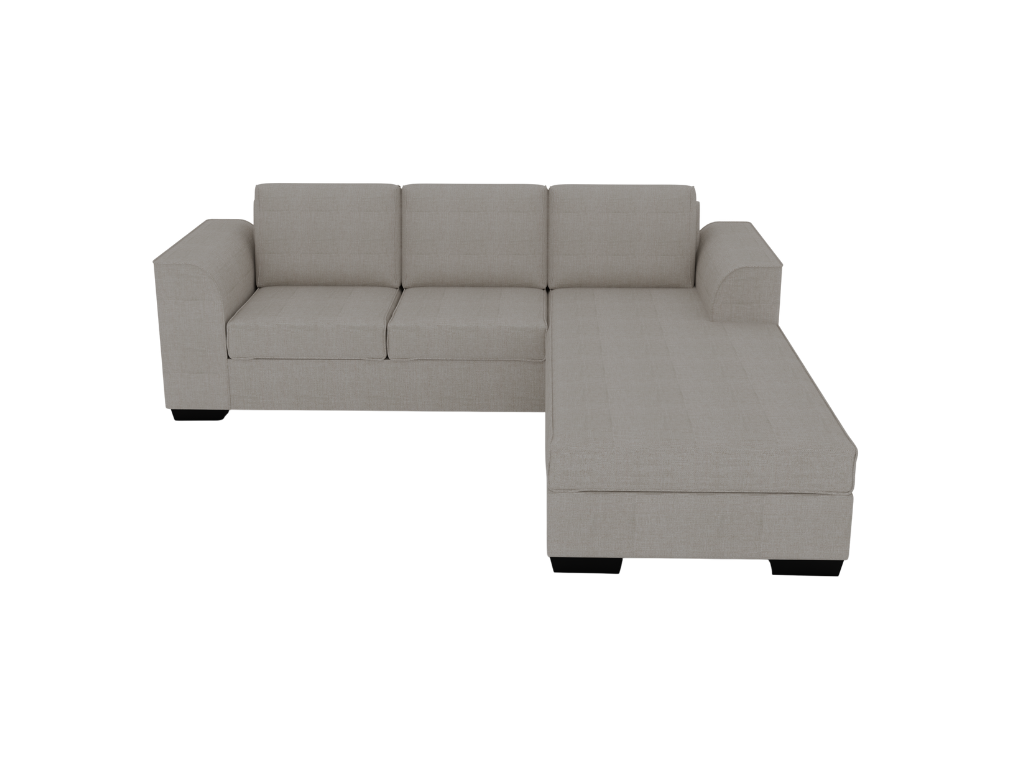 NZ Made  Harbor 3 Seater with Chaise Corner Sofa-Ramsey Biscuit
