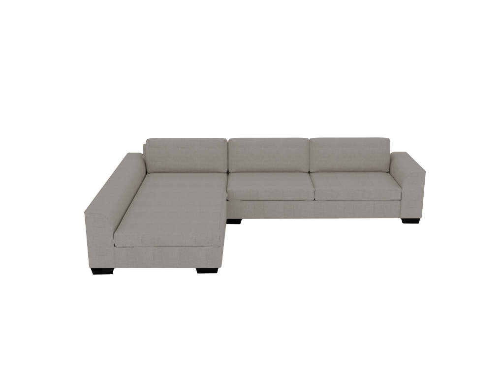 NZ Made Harbor Long-Arm with Chaise Corner Sofa-Ramsey Biscuit