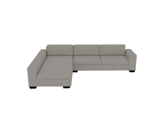 NZ Made Harbor Long-Arm with Chaise Corner Sofa-Ramsey Biscuit