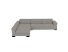 NZ Made Harbor Long-Arm with Chaise Corner Sofa-Ramsey Biscuit