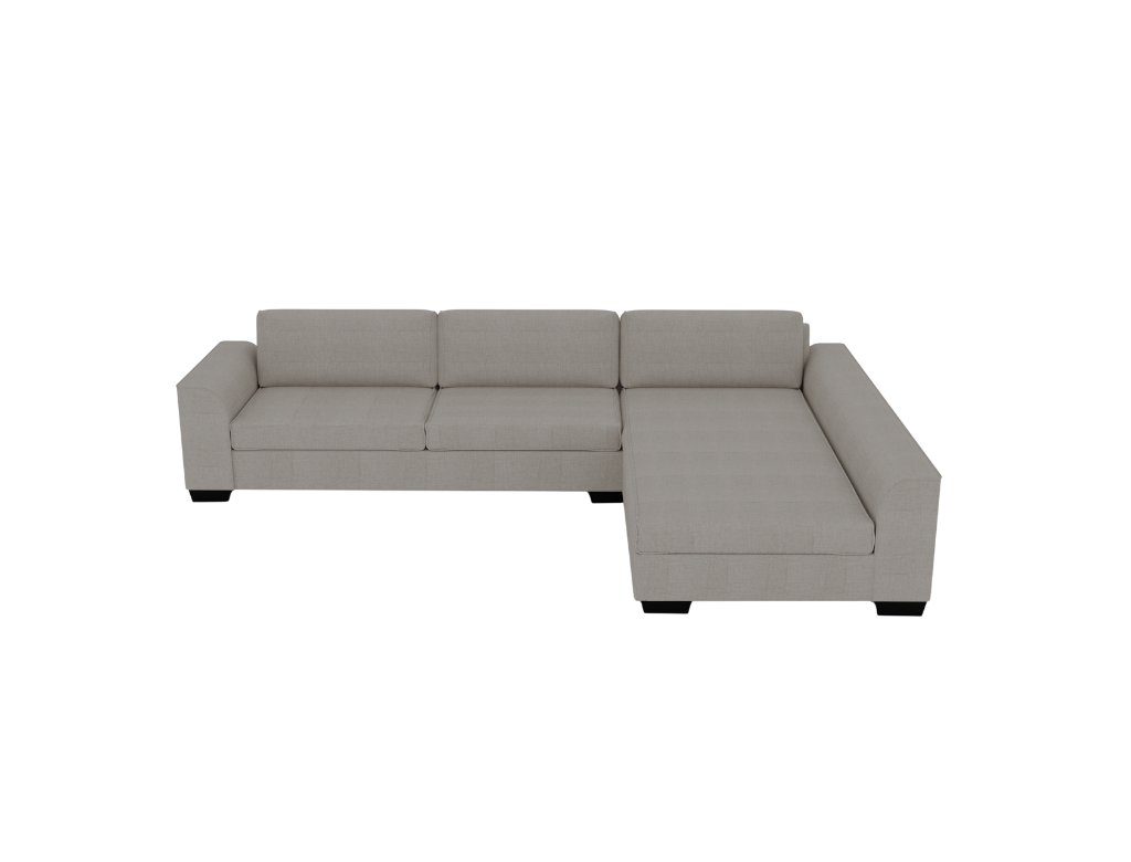 NZ Made Harbor Long-Arm with Chaise Corner Sofa-Ramsey Biscuit
