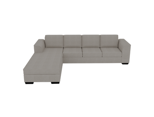 NZ Made Harbor 4 Seater with Chaise Corner Sofa-Ramsey Biscuit