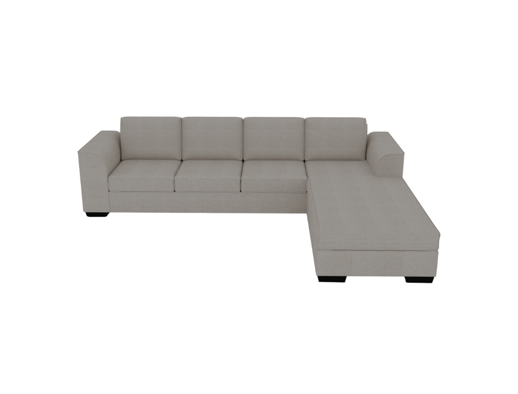 NZ Made Harbor 4 Seater with Chaise Corner Sofa-Ramsey Biscuit