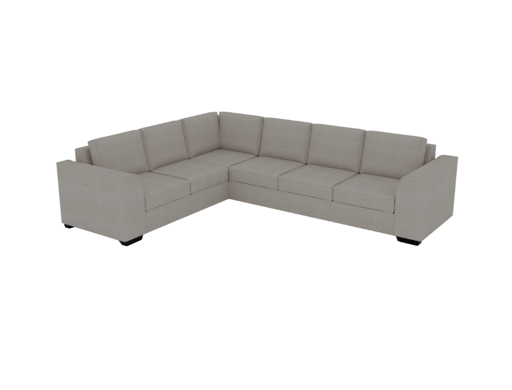 NZ Made Harbor 6 Seater Corner Sofa-Ramsey Biscuit