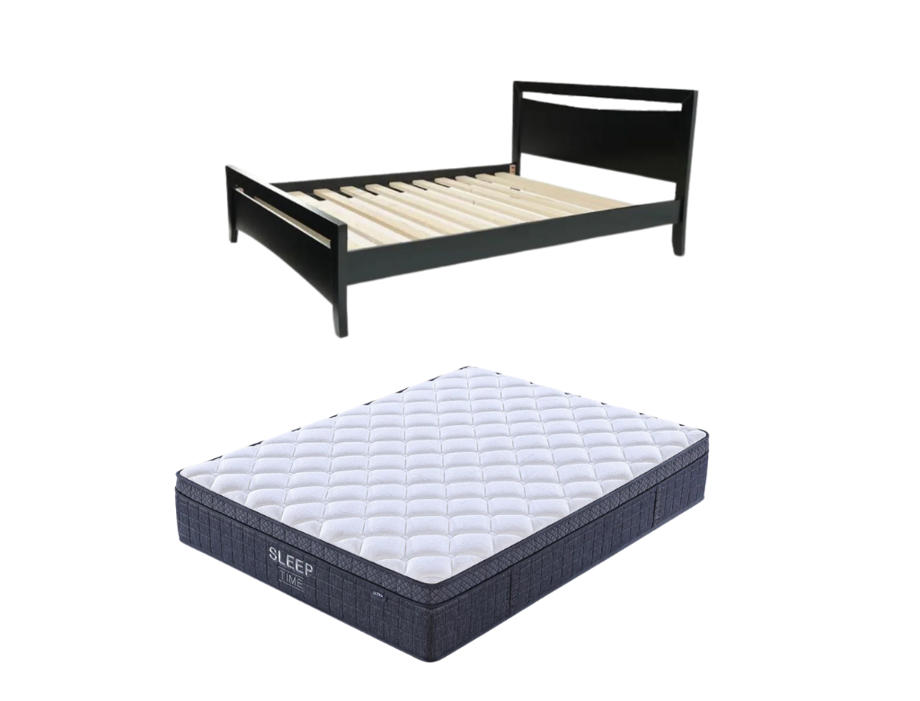 Henley Bed Frame Black + SleepTime Ultra Mattress Queen