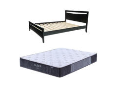 Henley Bed Frame Black + SleepTime X-Firm Mattress Queen