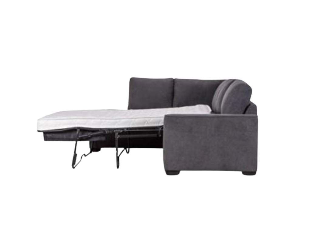 LYRA 3STR/SOFA BED With CHAISE (RHF/LHF)-DARK GREY(2PC)