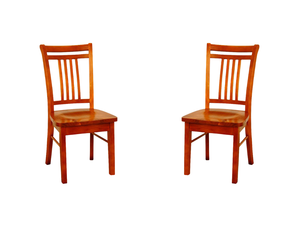 Luxe Wooden Dining Chairs Set of 2