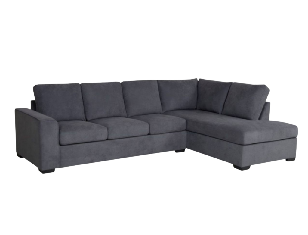 LYRA 3STR/SOFA BED With CHAISE (RHF/LHF)-DARK GREY(2PC)