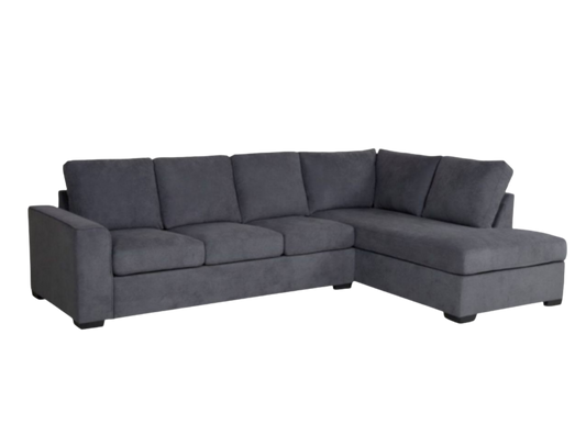 LYRA 3STR/SOFA BED With CHAISE (RHF/LHF)-DARK GREY(2PC)