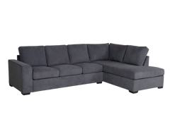 LYRA 3STR/SOFA BED With CHAISE (RHF/LHF)-DARK GREY(2PC)
