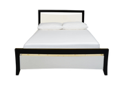 Maverick Bed Frame (Black/White) + SleepTime Ultra Mattress Queen | Furniture World Auckland