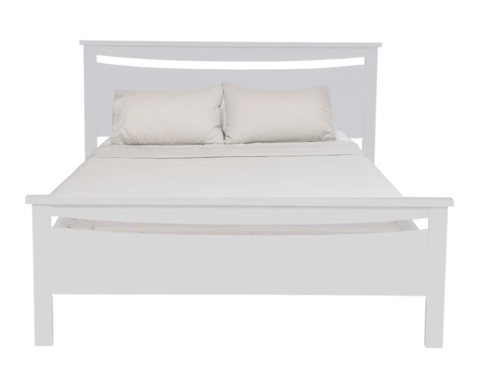 Medallion Bed Frame (White) +Sleeptime Pocket  Pillow Top Mattress