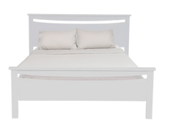 Medallion Bed Frame (White) +SleepTime X-Firm Mattress Queen