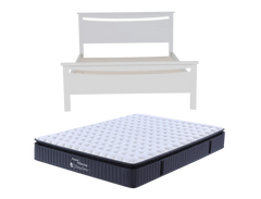 Medallion Bed Frame (White) +Sleeptime Pocket  Pillow Top Mattress