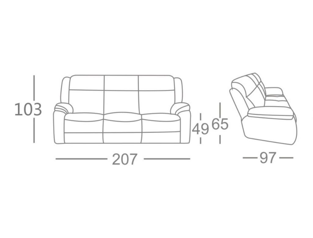Montana Recliner 3 Seater