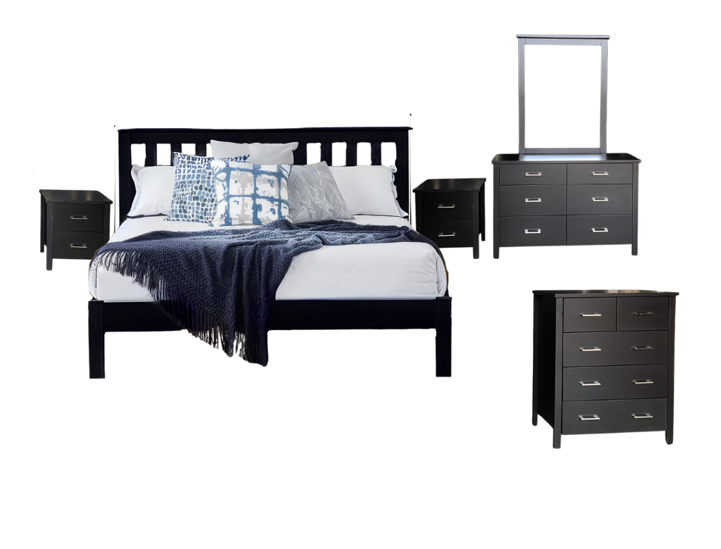 NestHeaven 5 Pcs Bedroom Suite Black