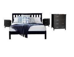 NestHeaven 5 Pcs Bedroom Suite Black