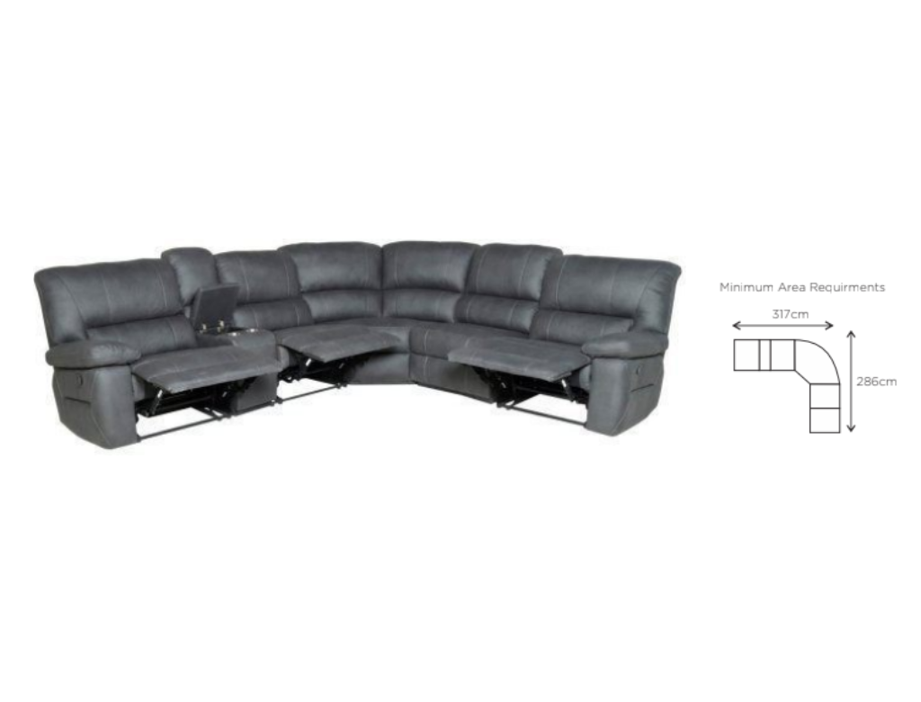 OSLO Corner modular with 3 Recliners: LOU-JET