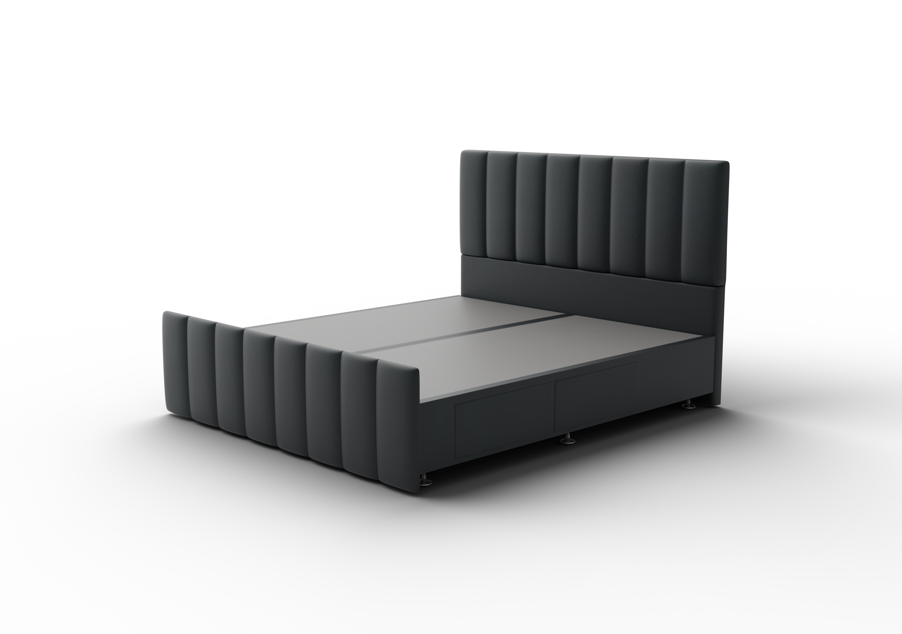 NZ Made Wave Bed Frame With Drawers