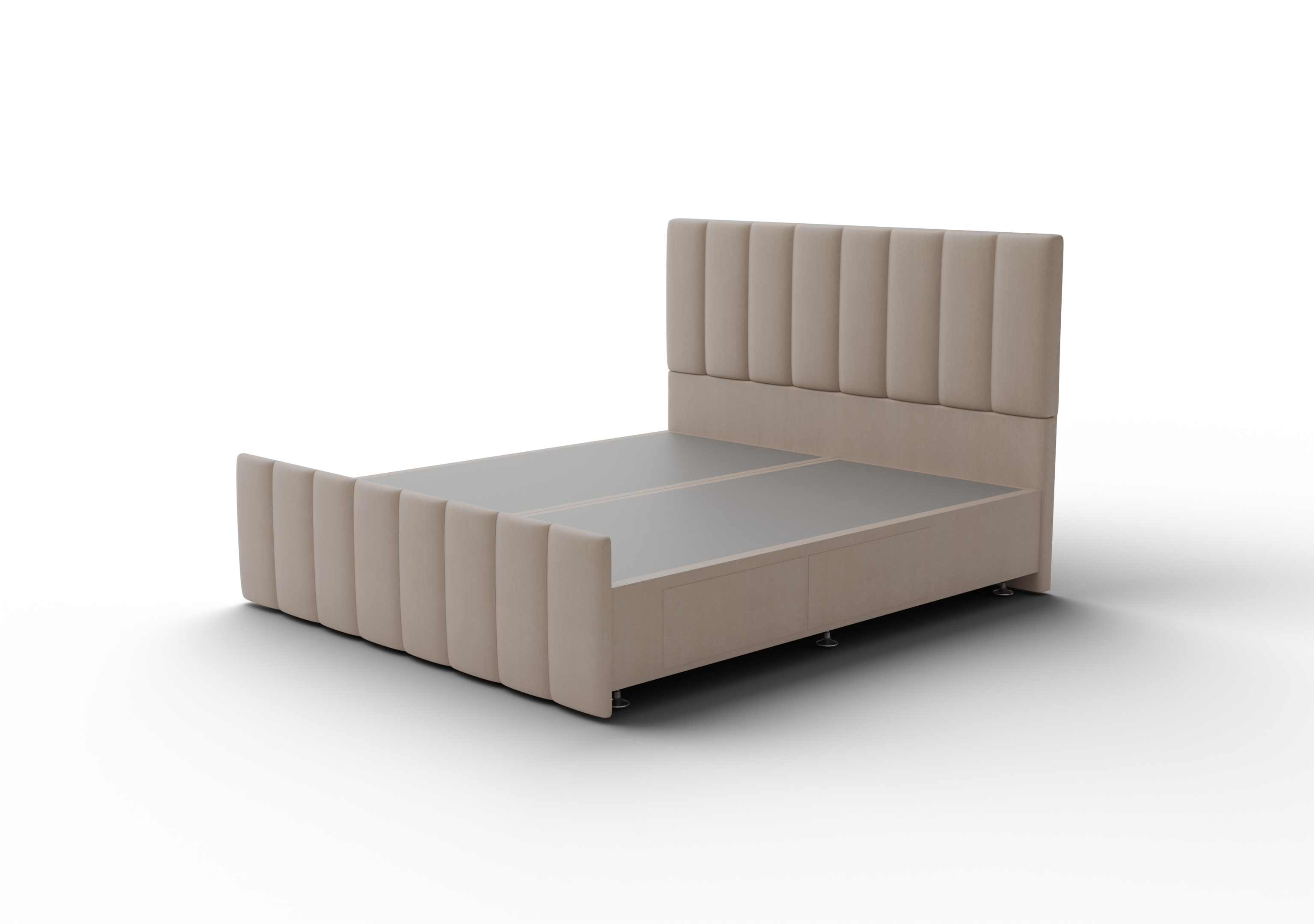 NZ Made Wave Bed Frame With Drawers