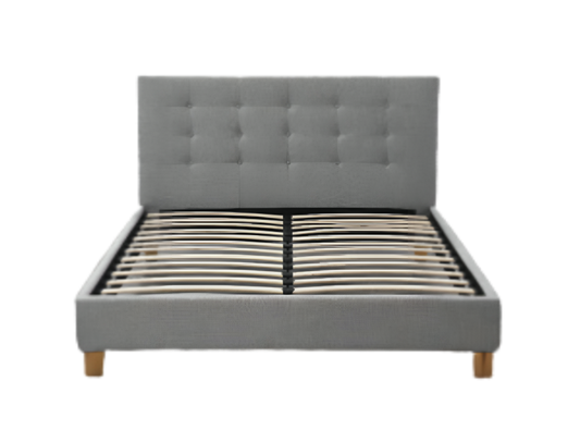 Regency Bed Frame Linen Grey + SleepLite Pocket Spring Mattress