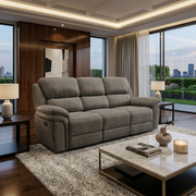 Comfort Cove Recliner Suite Grey - Side View | Furniture World NZ