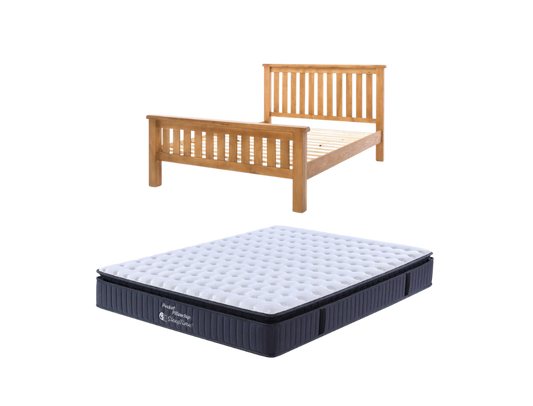 Richard Bed Frame + Sleeptime Pocket Pillow Top Mattress