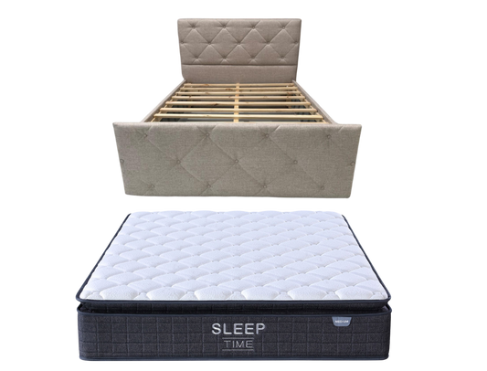 Rio Bed Frame + SleepTime Medium Mattress