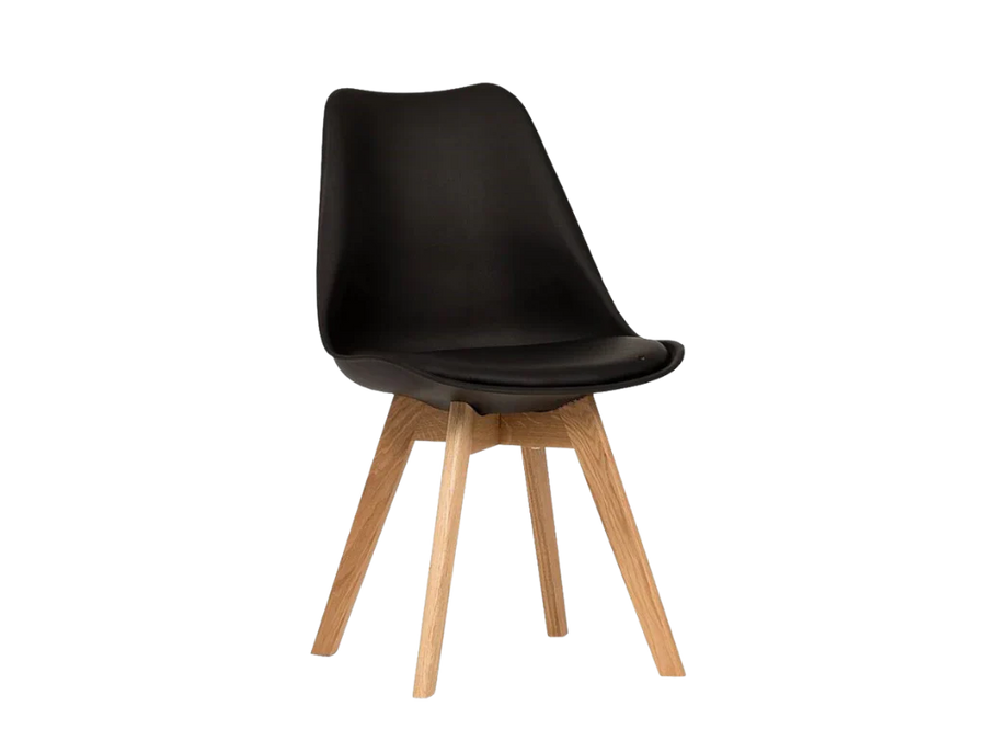 Savvy Dining Chairs 4pcs Set Black - Side View | Furniture World NZ