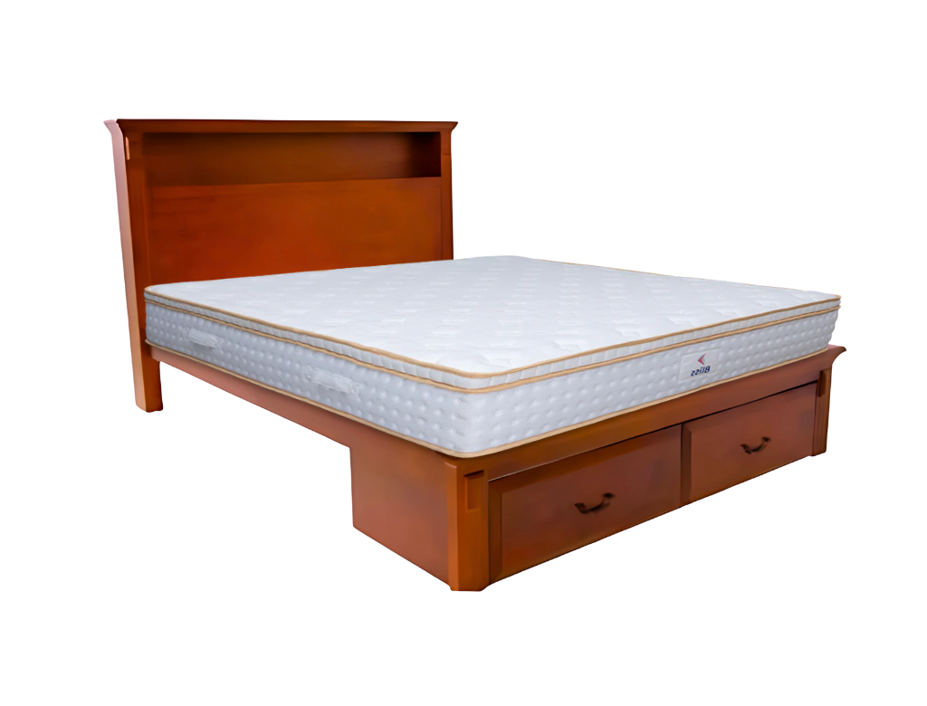 Serena Bed Frame + Bliss Euro Top Pocket Spring Mattress