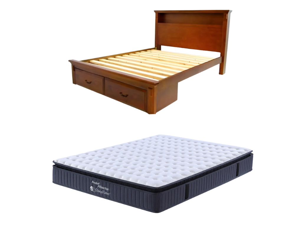 Serena Bed Frame + SleepTime Pocket Pillowtop Mattress