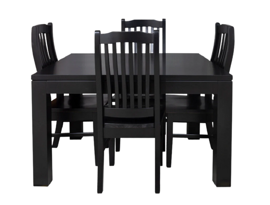 Solid Wood Dining Suite Black