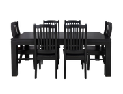 Solid Wood Dining Suite Black - Image 5 | Furniture World NZ