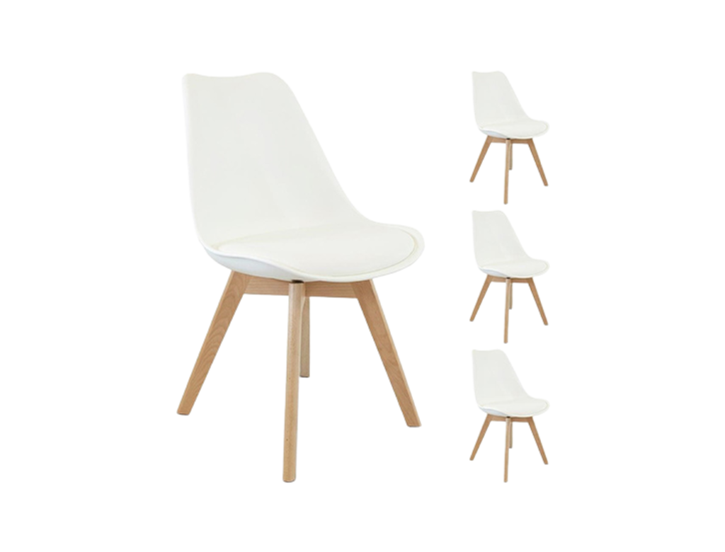 Savvy Dining Chairs Set of 4 White