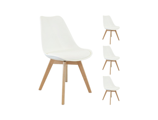 Savvy Dining Chairs Set of 4 White